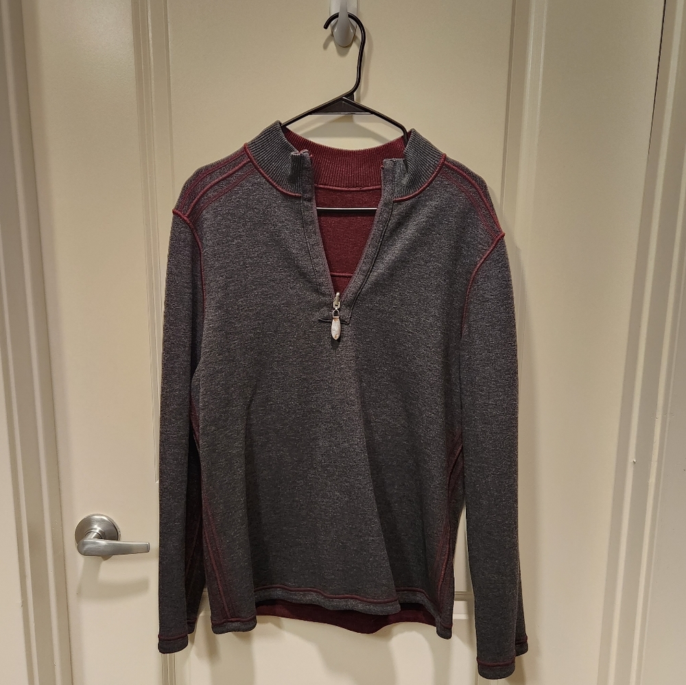 Reversible Quarter Zip Sweater